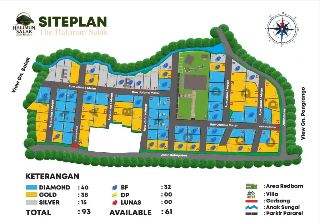 Siteplan The Halimun Salak